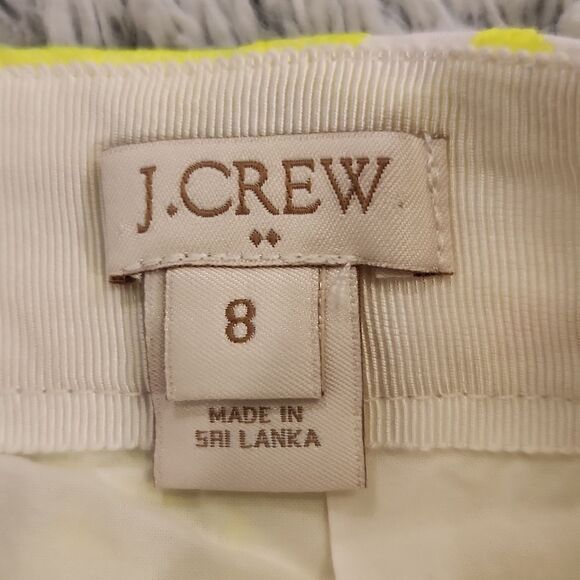 J. Crew florescent yellow embroidered floral skirt size 8! - Picture 11 of 13